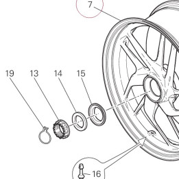 Rear wheel rim 50211552AT