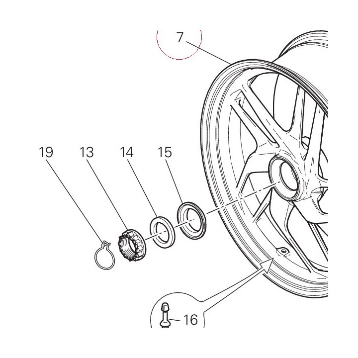 Rear wheel rim 50211552AT