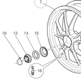 Rear wheel rim 50211571AA