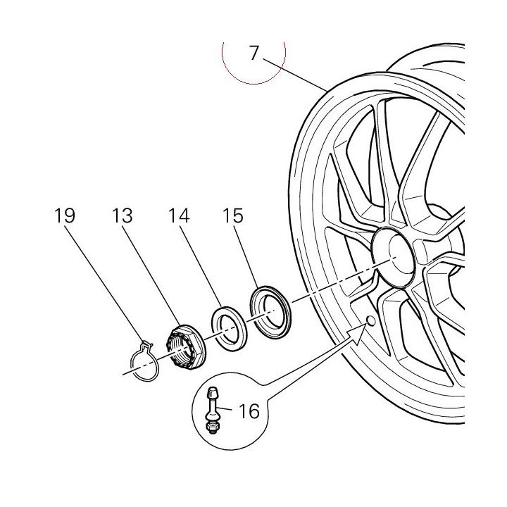 Rear wheel rim 50211571AA