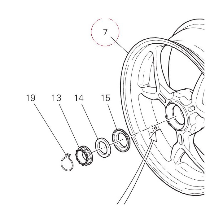 Rear wheel rim 50211663AA