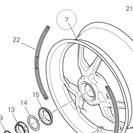 Rear wheel rim 50211742AA