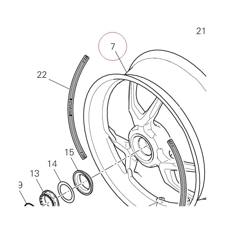 Rear wheel rim 50211742AA