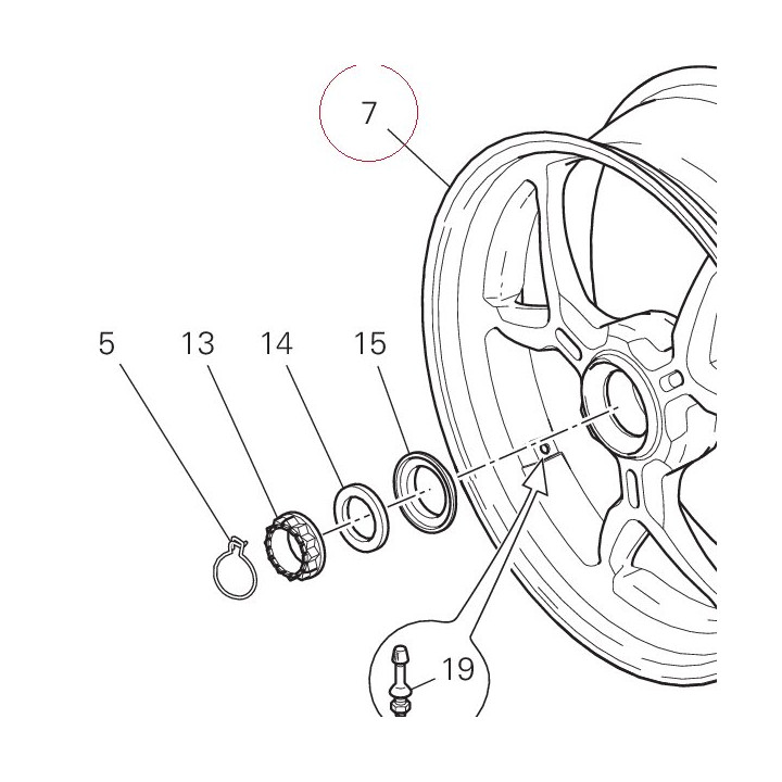 Rear wheel rim 50211941AB