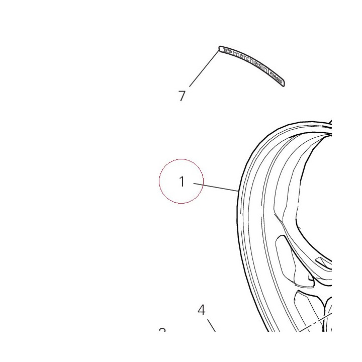 Rear wheel rim 50212111AA