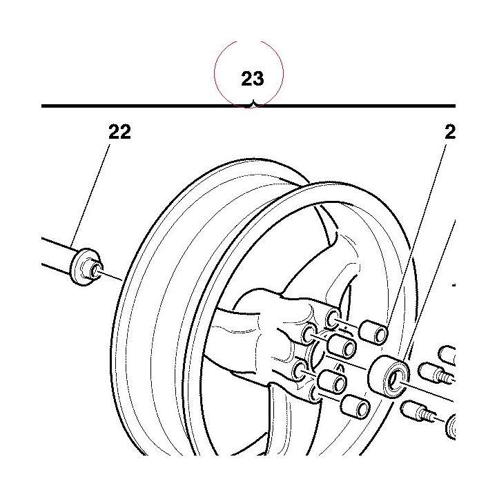 Rear wheel 50220221AB