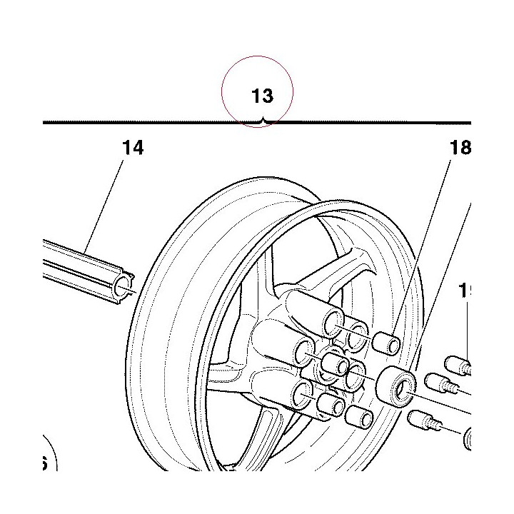 Wheel rear red 50220461AB
