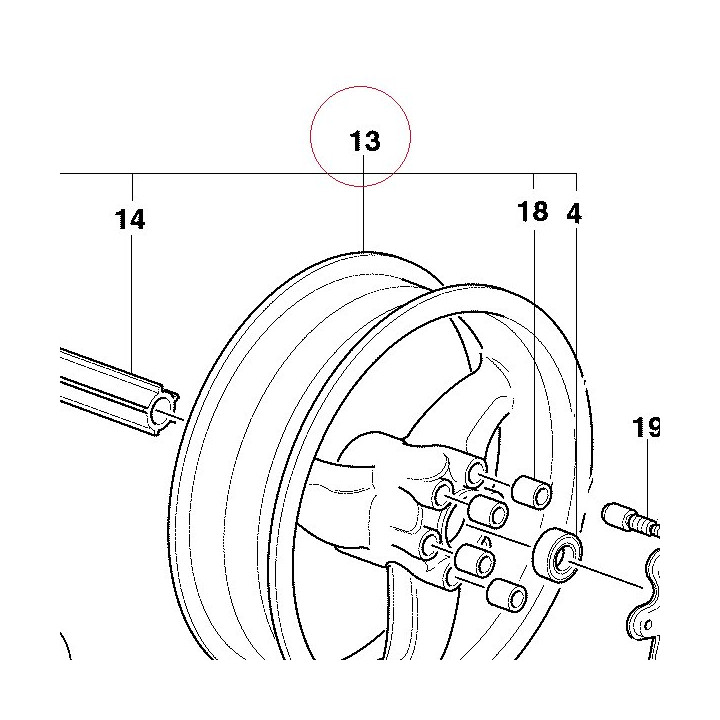 Rear wheel 50220481A