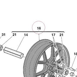 Wheel, rear black 50220781AB