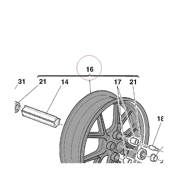 Rear wheel blue 50220781AH