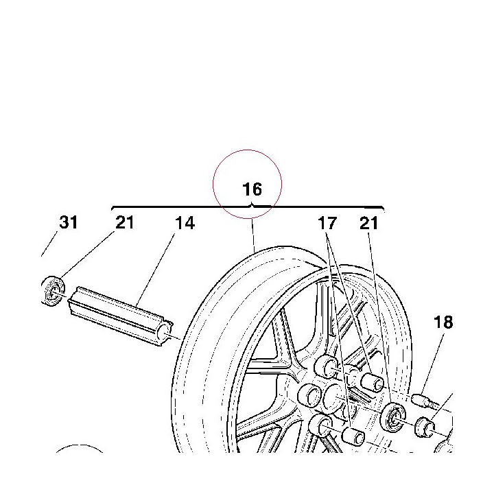 Rear wheel 50221021AB