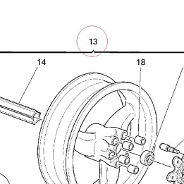 Wheel, rear black 50221041AB