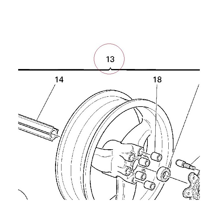 Wheel, rear black 50221041AB