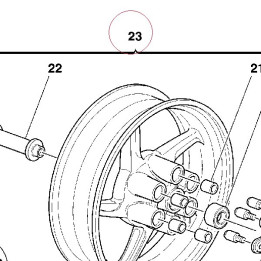 Wheel rear red 50221081AE