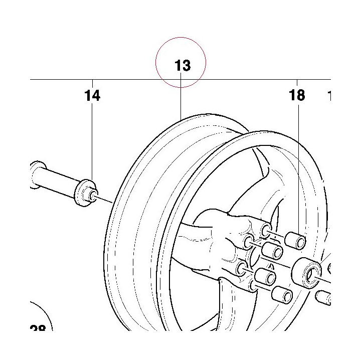 Rear wheel 50221091AB