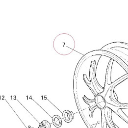 Wheel rear black 50221241AB
