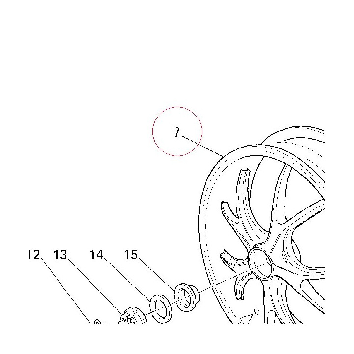 Wheel rear black 50221241AB