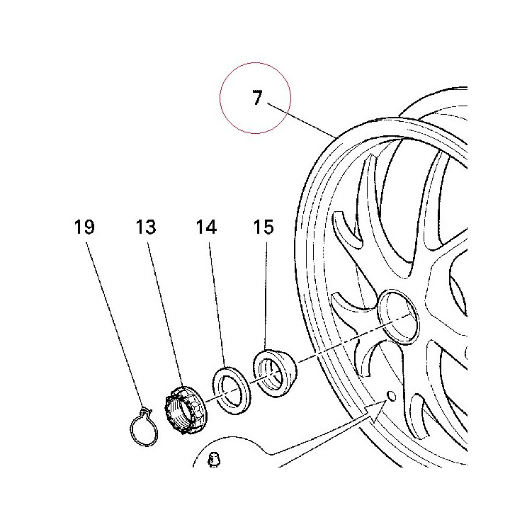 Wheel, rear gold 50221251AG