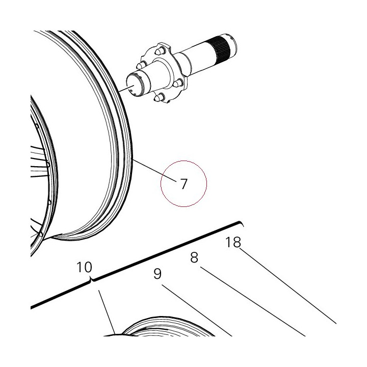 Rear wheel rim 50221531A