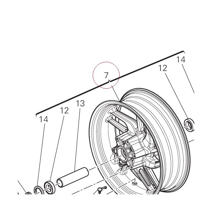 Rear wheel rim 50221611AA