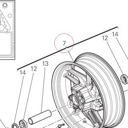 Rear wheel rim 50221612AA