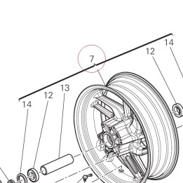 Rear wheel rim 50221671AA