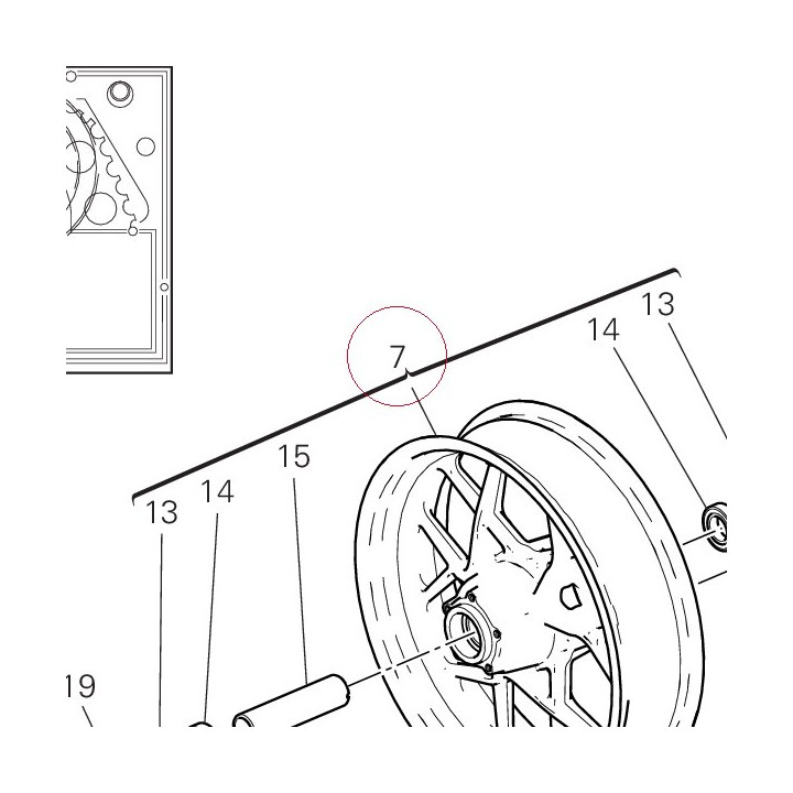Rear wheel rim 50221752AA