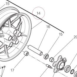 Rear wheel rim 50221951AA