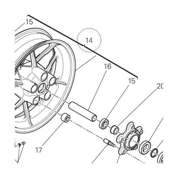 Rear wheel rim 50221951AA