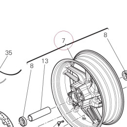 Rear wheel rim 50221971AA