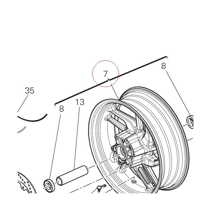 Rear wheel rim 50221971AA
