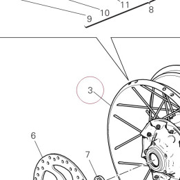 Rear wheel rim 50222181AA