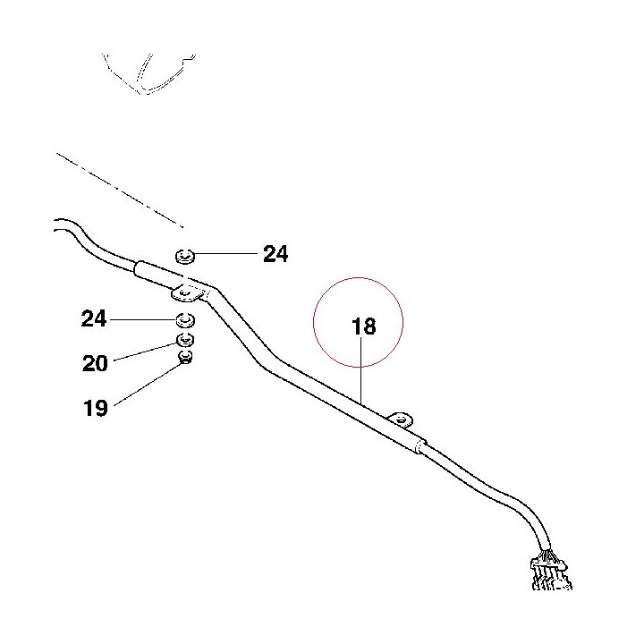 Cable, taillight 51012401A