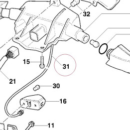 Cable, license plate taillight 51012961A