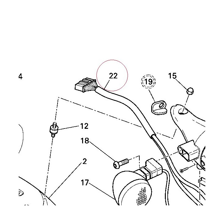 Cable, taillight 51014351A