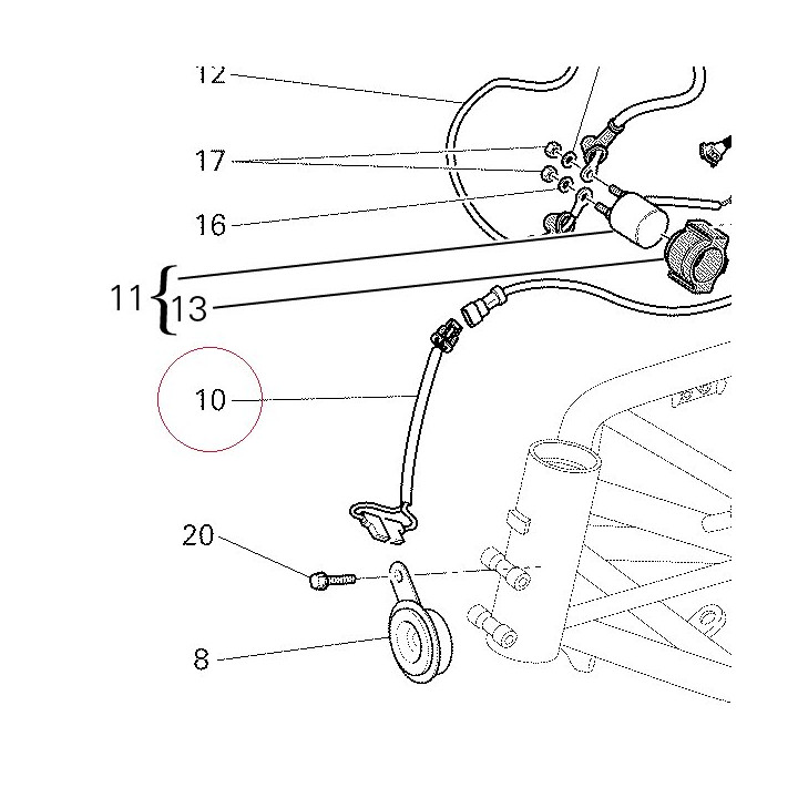 Wire, horn lead 51015681A