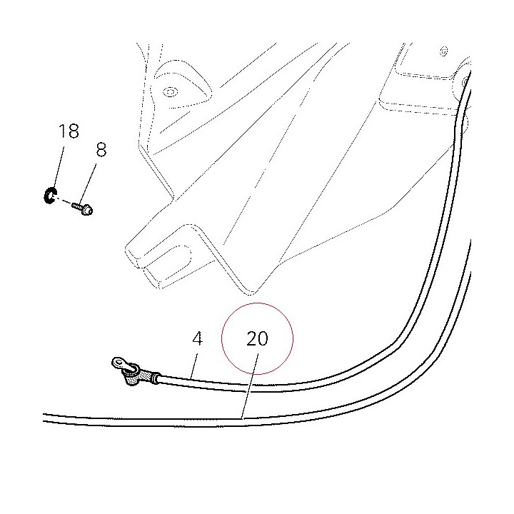 Battery - engine grounding cable 51310202A