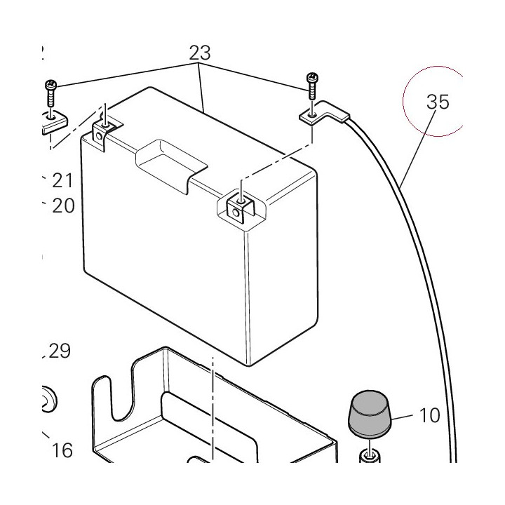 Battery - engine grounding cable 51310232A