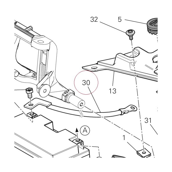 Wire, battery minus 51310251A