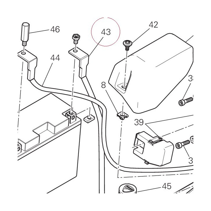 Battery - engine grounding cable 51310281B
