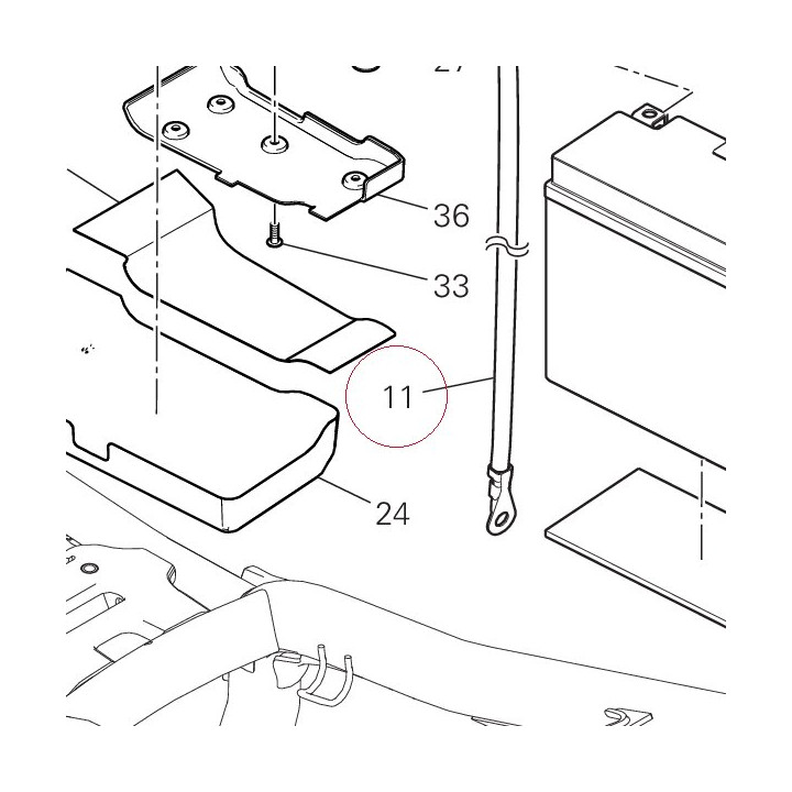 Wire, battery minus 51310291E