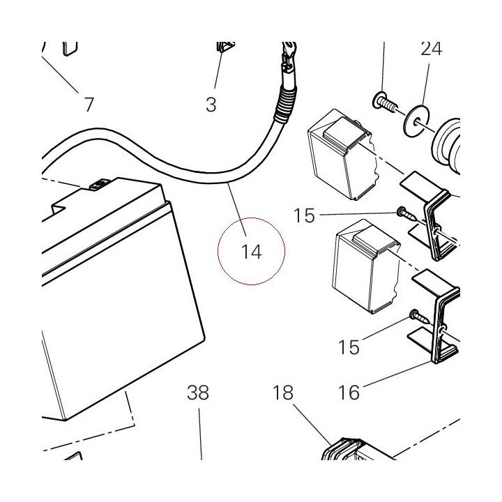 Battery - engine grounding cable 51310711B