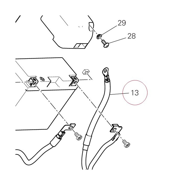 Battery - engine grounding cable 51310722A