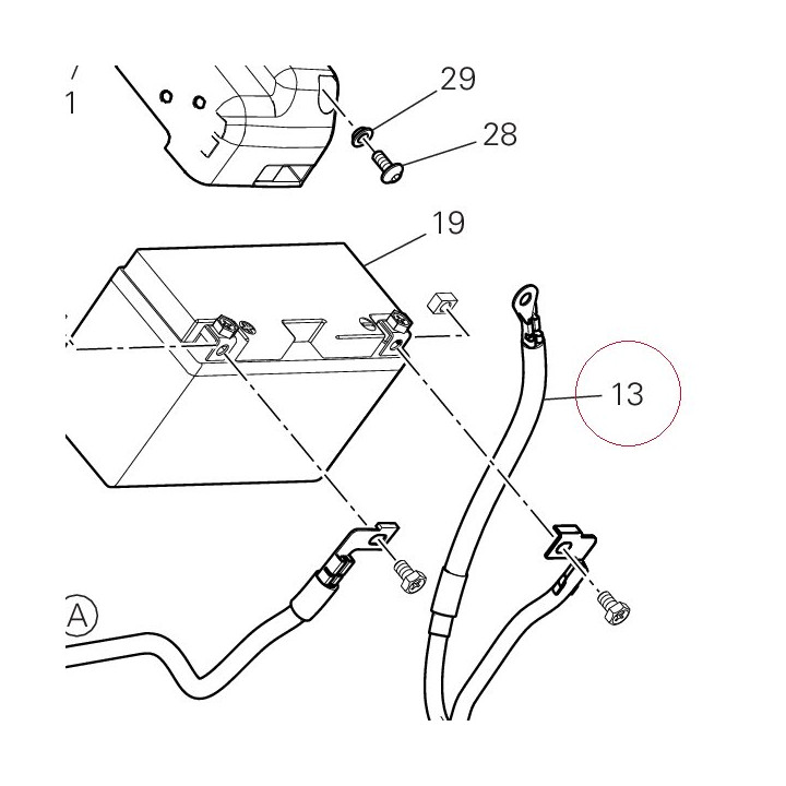 Battery - engine grounding cable 51310921B