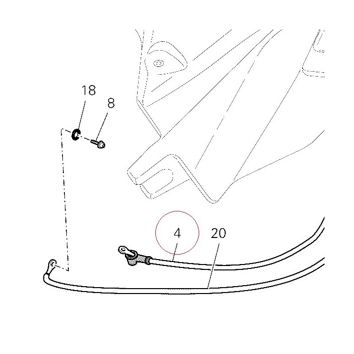 Solenoid starter - starter motor cable 51410532A