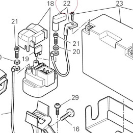 Battery - solenoid starter cable 51410601A