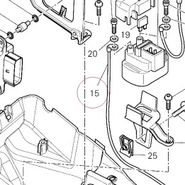Solenoid starter - starter motor cable 51410611A