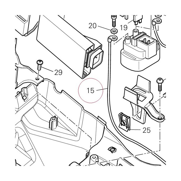 Solenoid starter - starter motor cable 51410612A