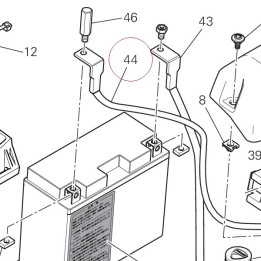 Battery - solenoid starter cable 51410711B