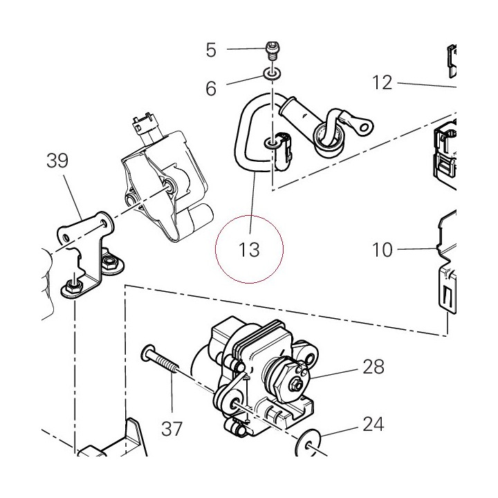 Solenoid starter - starter motor cable 51410781A